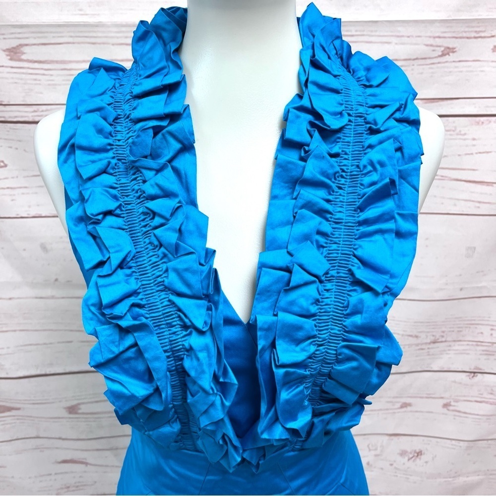 Ted Baker Blue Ruffle Dress - Picture 3 of 10